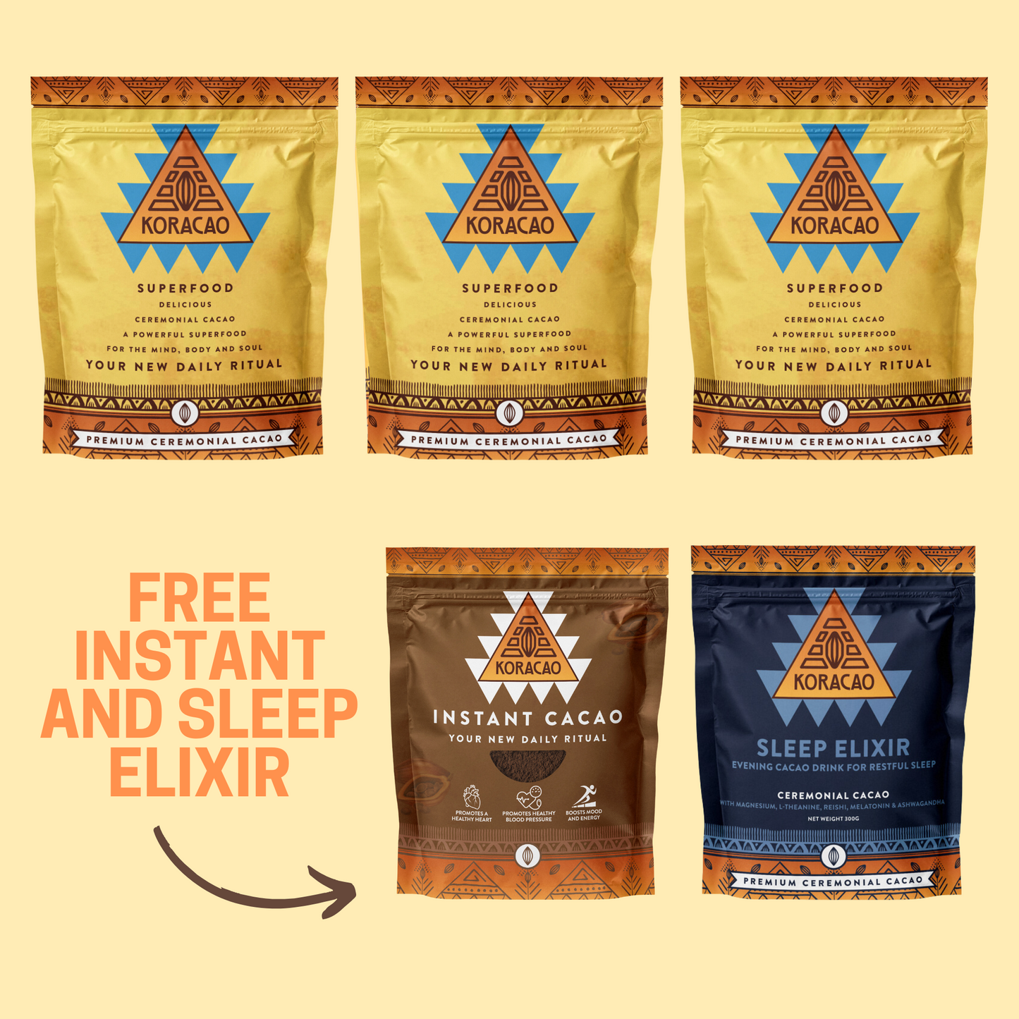 Buy 3 Get 1 Instant Ceremonial Cacao & Sleep Elixir Free